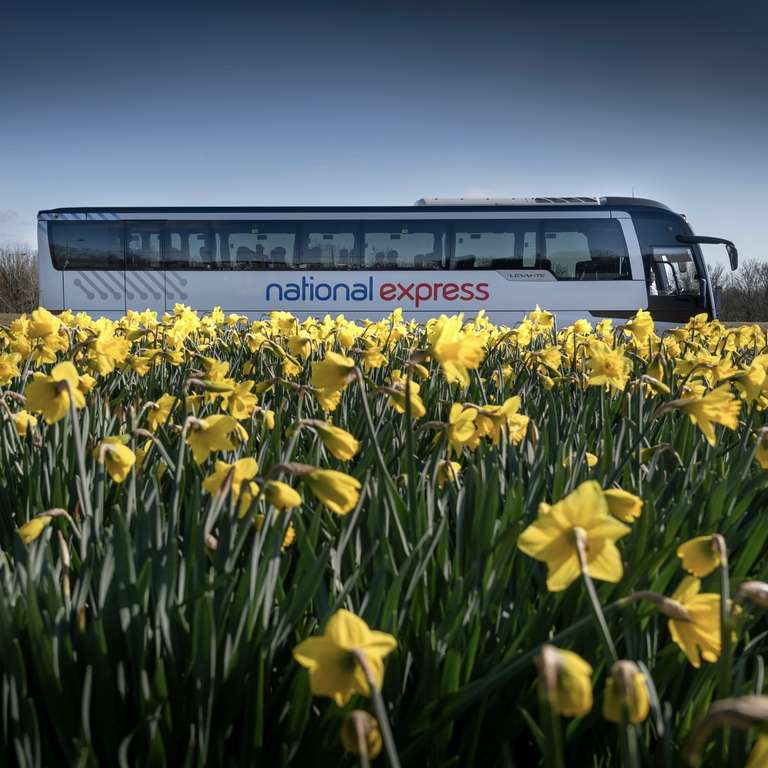 30% discount code National Express coach tickets for travel April to June via O2 Priority