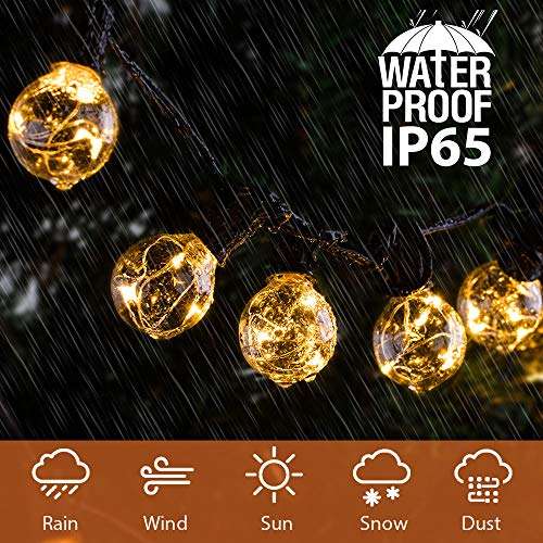 11.7m Waterproof Outdoor LED String Lights, 30+3 G40 Bulbs 155 LEDs £15.99 @ Dispatches from Amazon Sold by TANG FANG TRADING CO., LTD