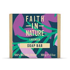 Faith In Nature Natural Lavender Hand Soap Bar, Nourishing, Vegan & Cruelty Free, No SLS or Parabens, 100g : £1.54 @ Amazon Prime Exclusive