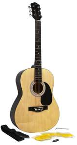 Martin Smith Acoustic Guitar with Guitar Strings, Guitar Plectrums & Guitar Strap
