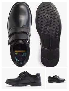Hush Puppies Junior Boy Black Leather School Shoes UK10 - Free C&C