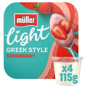 Muller Light Greek Style Yoghurt Strawberry / Lemon / Coconut / Banofee 4x115g