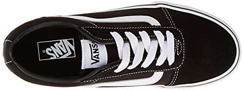Vans Boy's Yt Ward Trainers (Black Suede Canvas Black White C24) - £11.10 @ Amazon