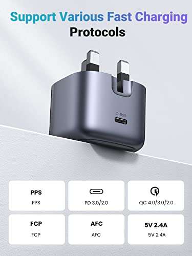 UGREEN USB-C 30W GaN charger - £16.99 Sold by UGREEN GROUP LIMITED UK and Fulfilled by Amazon