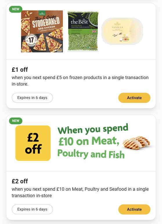 Morrisons More Card App Offers - £1 off £5 Spend on Frozen Products + £2 off When You Spend £10 on Meat, Poultry & Fish - Selected Accounts