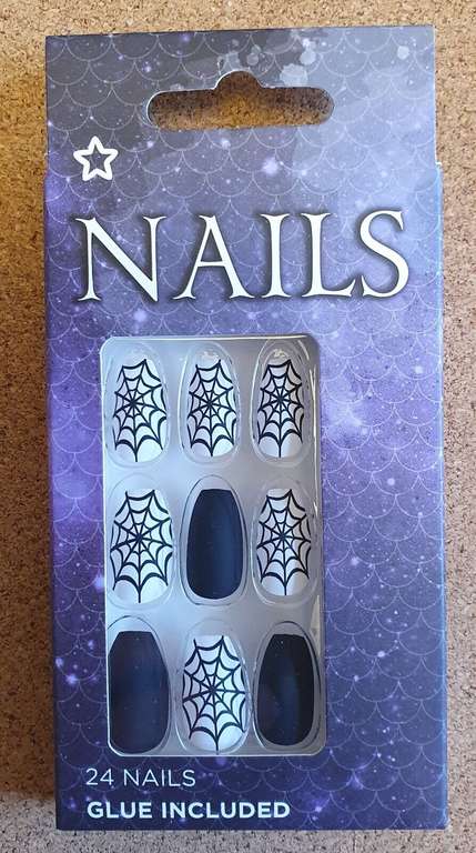 Halloween Spider Web False Nails 50p @ Superdrug (free click & collect choose the collect in 3/4 days option)