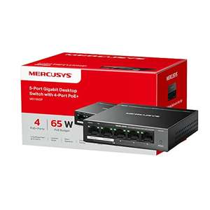 MERCUSYS 5-Port Gigabit Desktop Ethernet Switch with 4-Port PoE+