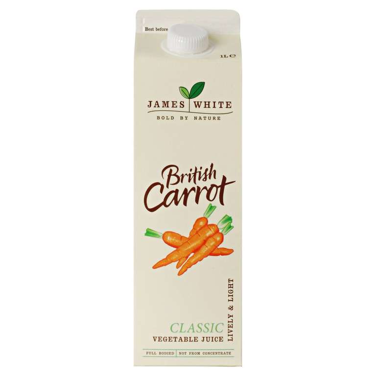 James White British Carrot Juice 1 Litre (Clubcard Price)
