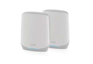 NETGEAR Orbi Tri-band WiFi 6 Mesh System, 5.4Gbps, Router + 1 Satellite with code