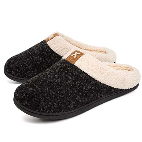 VeraCosy Mens and Womens Unisex Memory Foam Slippers Wool-Like Plush Fleece Lined Temp OOS Sold by VeraCosy Direct FBA