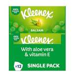 Kleenex Balsam Facial Tissues - Pack of 12 Tissue Boxes (S&S £13.32)