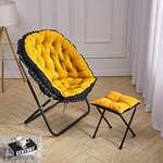 INMOZATA Moon Chair with footstool £44.99 with voucher - Sold and Fulfilled by ZCTD @ Amazon
