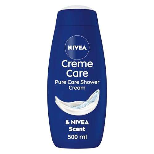 Large NIVEA Shower Creme Care 6x500ml (Shower Gel) (£9.67 S&S/£9.12 Max S&S) + 10% off 1st S&S