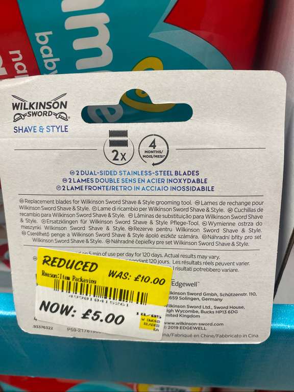 Wilkinson Sword Shave and Style £5 at Asda CastlePoint (Bournemouth)