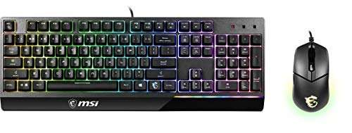 MSI VIGOR GK30 COMBO Gaming Keyboard (UK Layout) + Gaming Mouse Bundle - Black Only