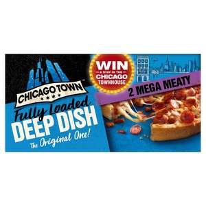 Chicago Town Deep Dish 2 x Pizzas - Four Cheese / Pepperoni / Mega Meaty / Ham & Pineapple - £1 Clubcard Price @ Tesco