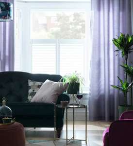 Habitat Faux Plain Silk Lined Eyelet Curtain - Purple £9 | Free click and collect @ Argos