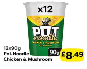 12x90g pot Pot Noodle Chicken & Mushroom