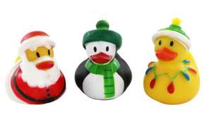 Christmas Ducks: Pack of 3 only £2 + £1.99 click and collect Free on £10. Spend @ The Works