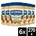 Hellmann's Vegan Chipotle Mayo 100% plant based condiment for sandwiches, wraps and salads 270 g (Pack of 6) £7 / £6.65 S&S @ Amazon