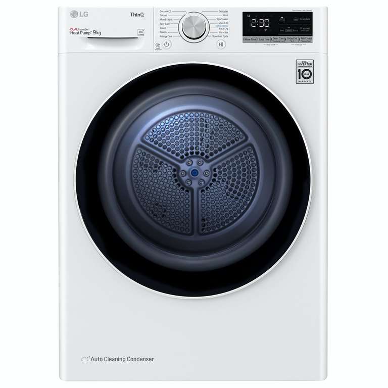 LG FDV709W 9kg Dual Heat Pump Condenser Dryer White A++ Rated - £499 Delivered (With Code) @ Sonic Direct