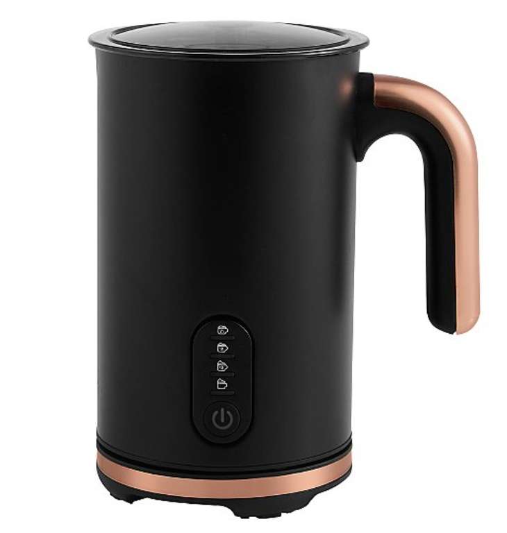 George Home Black & Rose Gold Milk Frother - Free click & collect