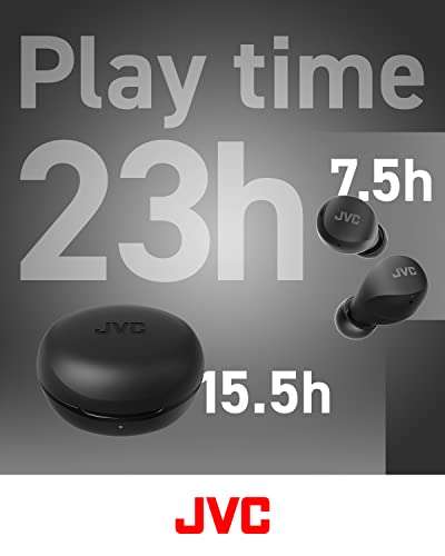 JVC HA-Z66T-B Gumy Mini True Wireless Earbuds, 23 Hours Playback, Bluetooth 5.1, Compact and Lightweight, Water Resistance (IPX4), Black