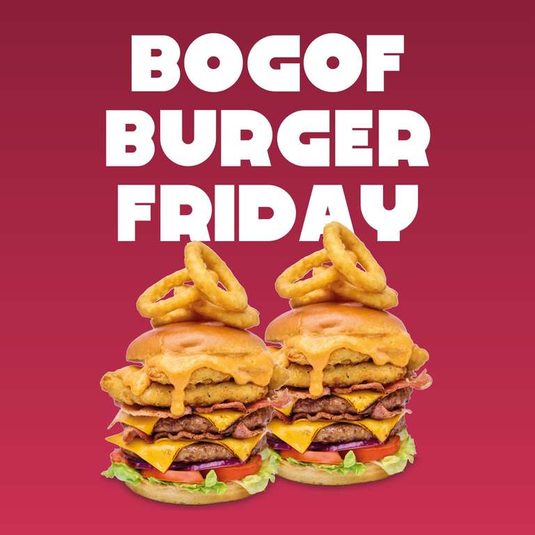 Buy One Get One Free on Burgers Every Friday @ Hungry Horse