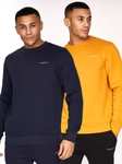 Crosshatch Traymax Organic Crew Sweat 2pack, 4 different colours