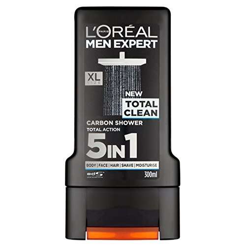 6 x L'Oréal Men Expert Total Clean Shower Gel for Men 300 ml - sold by Crabtree Place £7.81 (temp out of stock) @ Amazon
