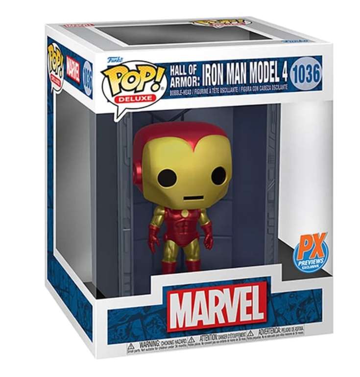 Pop! Vinyl Deluxe Marvel Iron Man Hall Of Armour Iron Man Model 4 Figure