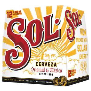 Sol Original Lager Beer Bottle 12x330ml, Clubcard Price
