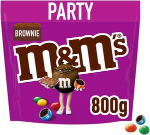 M&M's Brownie Chocolate Party Bulk Bag 800g £6.40 / £5.76 Subscribe & Save + 5% Voucher on First Subscribe and Save @ Amazon