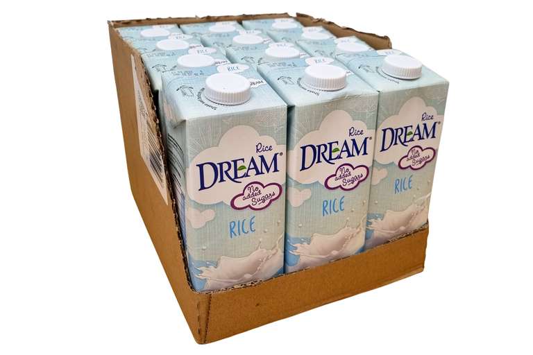 Case of Rice Dream - Rice Drink with Calcium & Vitamin D/B12 - Vegan - No Added Sugar -12 x 1ltr