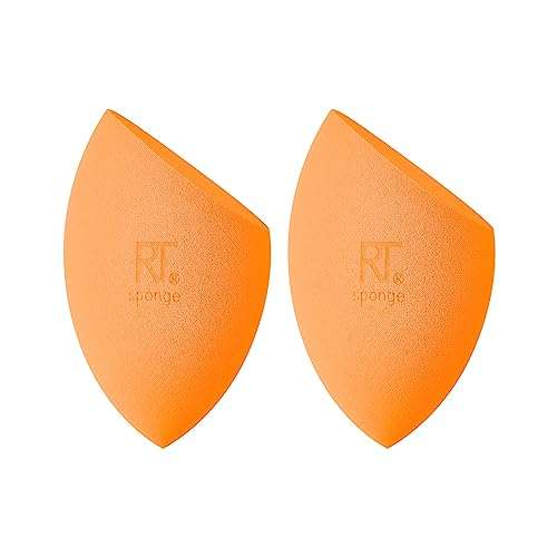 Real Techniques Miracle Complexion Makeup Sponge Full Cover Foundation, Pack Of Two (Packaging May Vary)
