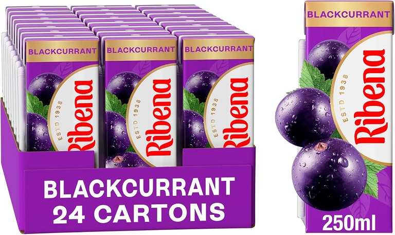Ribena Blackcurrant Juice Drink Cartons, Multipack 24 x 250ml - £5.40 / £5.10 S&S