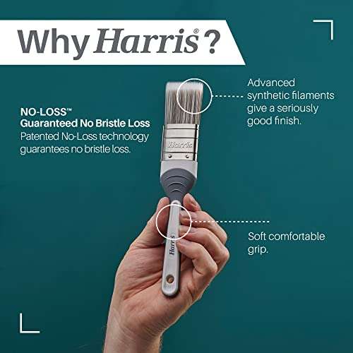 Harris Seriously Good No Loss Paint Brushes for Walls and Ceilings, 5 Brush Pack, 0.5" 1" 1.5" 2" - £8 @ Amazon