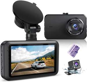 SSONTONG Front and Rear Dashcam 1080P 3”IPS Screen with voucher - Sold by ssontong dash cam FBA