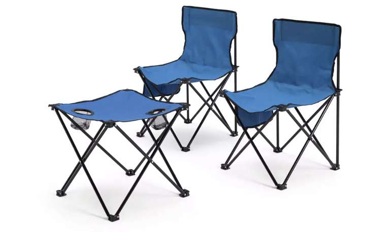 Pro Action Polyester Folding Camping Table and Chairs + Free Click & Collect