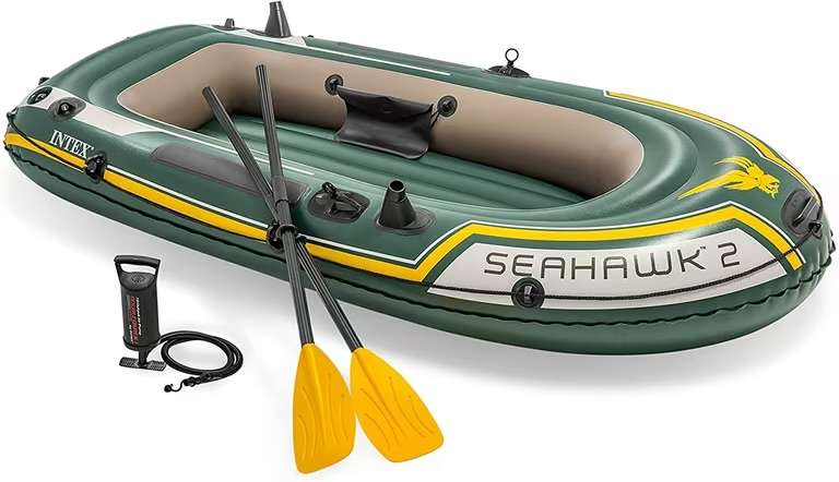 Intex Seahawk 2 Inflatable Boat for 2, Oars & Inflator at  for £46.99