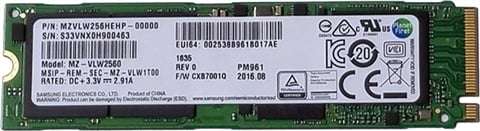 Samsung PM961 MZ-VLW2560 256GB 2280 NVMe M.2 Used - £15 / £16.95 delivered @ CeX