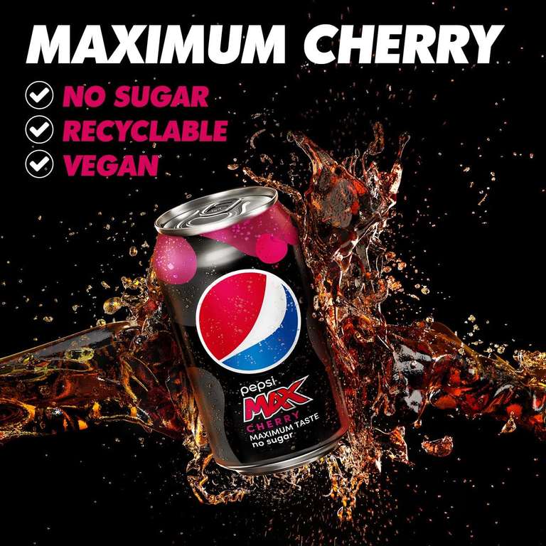 Pepsi Max Cherry, 24 x 330ml - £7.50 @ Amazon