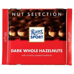 Ritter sport whole hazelnut/Dark hazelnut/Honey salt Almonds £1 @ Waitrose and Partners