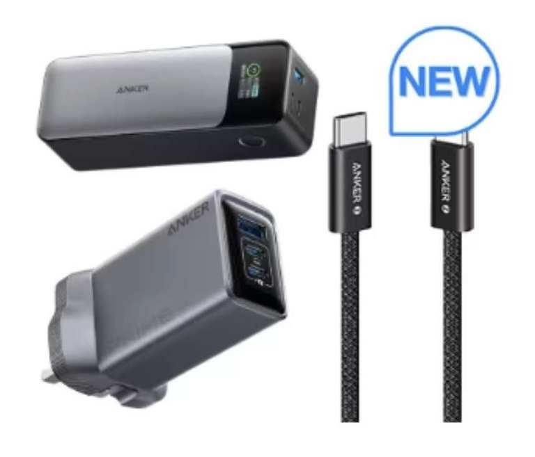 Anker Prime 24k Power Bank Bundle Including 100w Plug & 2x 240w USB-C Cables - Instore
