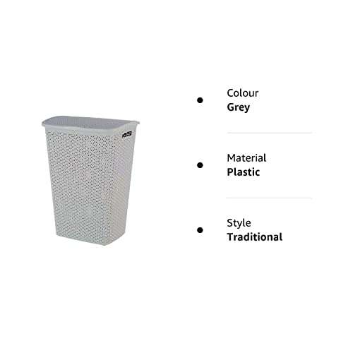 CURVER My style Laundry Hamper - Grey (L x W x H) 43 x 33 x 60cm