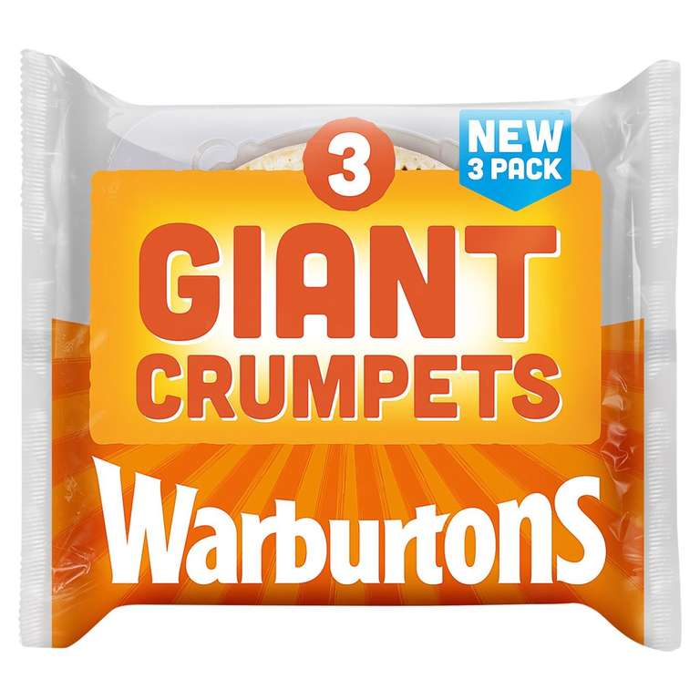 Warburtons Giant Crumpets 3 Pack (Clubcard Price)