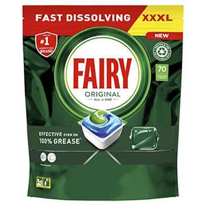 Fairy All-In-1 Dishwasher Tablets £10 / £9.50 Subscribe & Save @ Amazon
