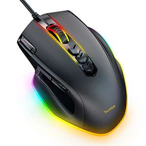TeckNet (TechRise) Wired Gaming Mouse, Xbox/PC with Ajustable 10000 DPI, RGB, 11 Programmable Buttons - Yourvanhot FBA