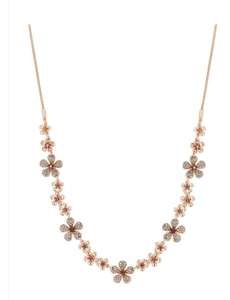 Lipsy Rose Gold Plated Pink Flower Short Necklace £5.40 delivered with code @ Debenhams