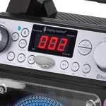 Singing Machine SML652BK HDMI Groove Mini Portable Karaoke System with Bluetooth, 1 microphone